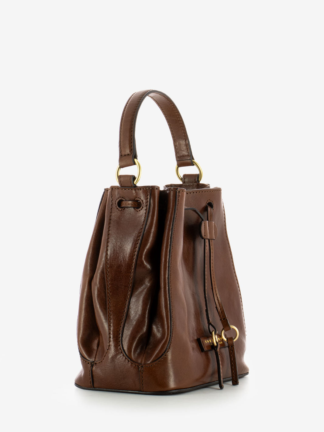 Fiammetta Bucket Bag in Brown Leather