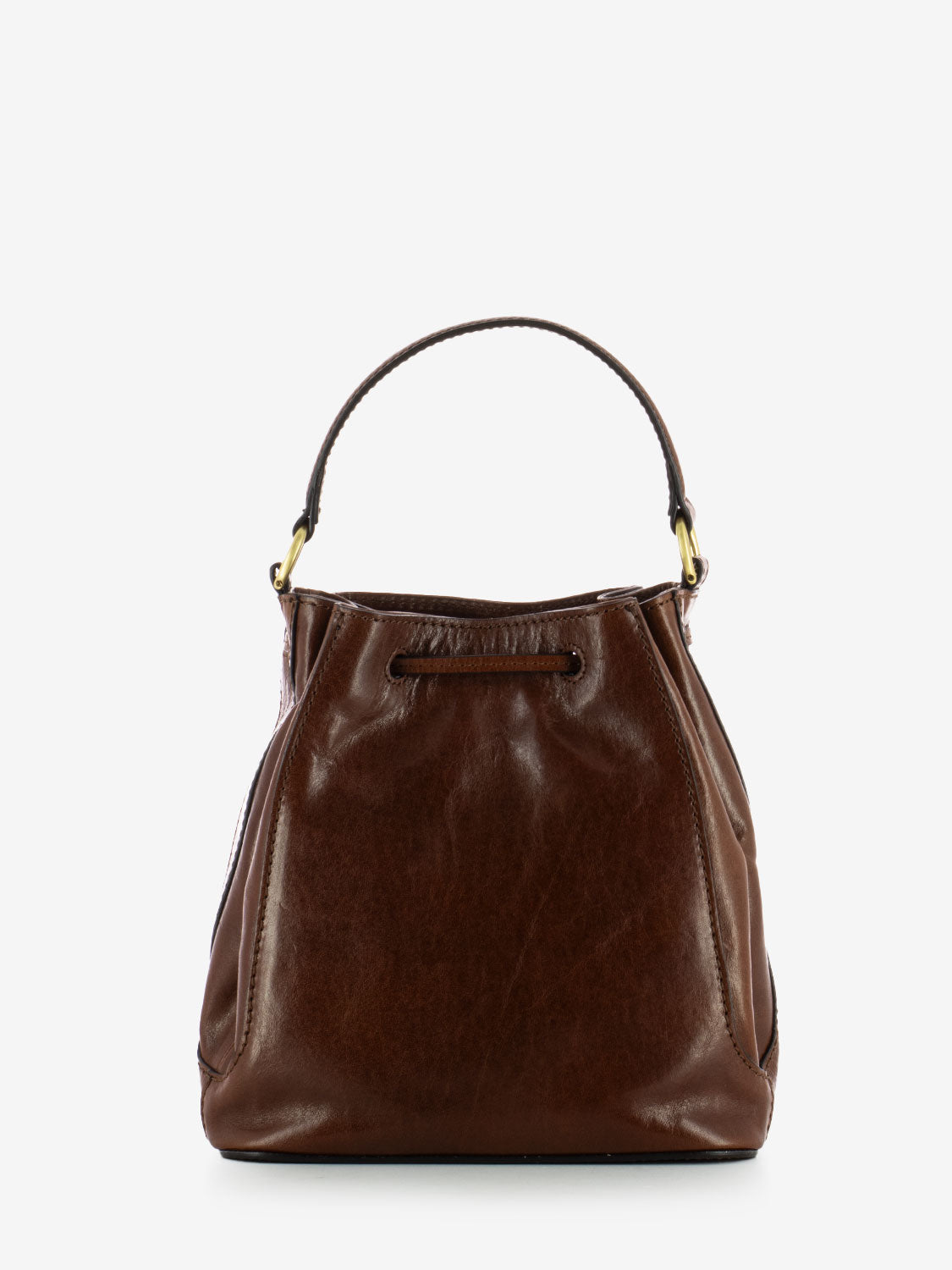 Fiammetta Bucket Bag in Brown Leather