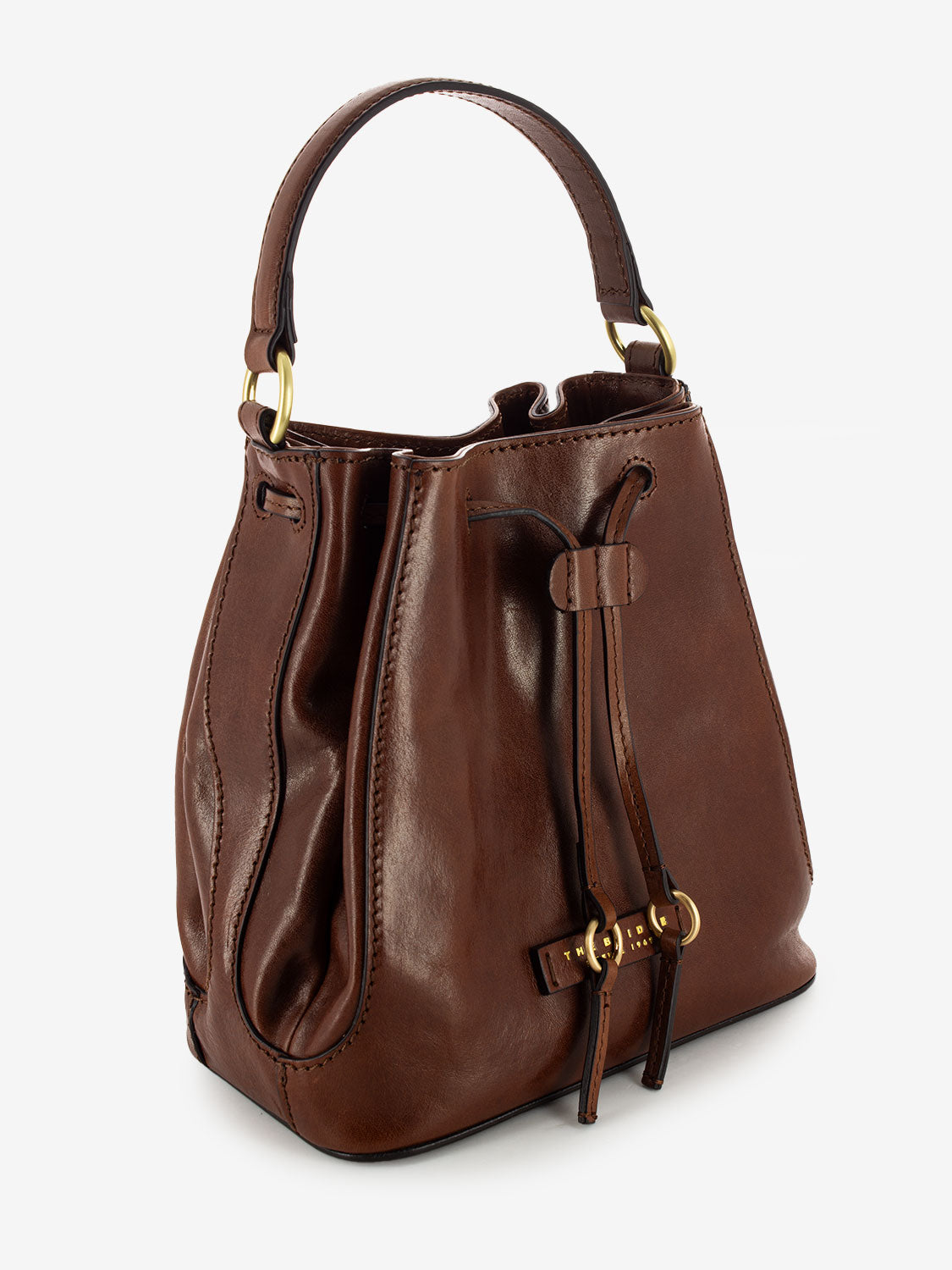 Fiammetta Bucket Bag in Brown Leather