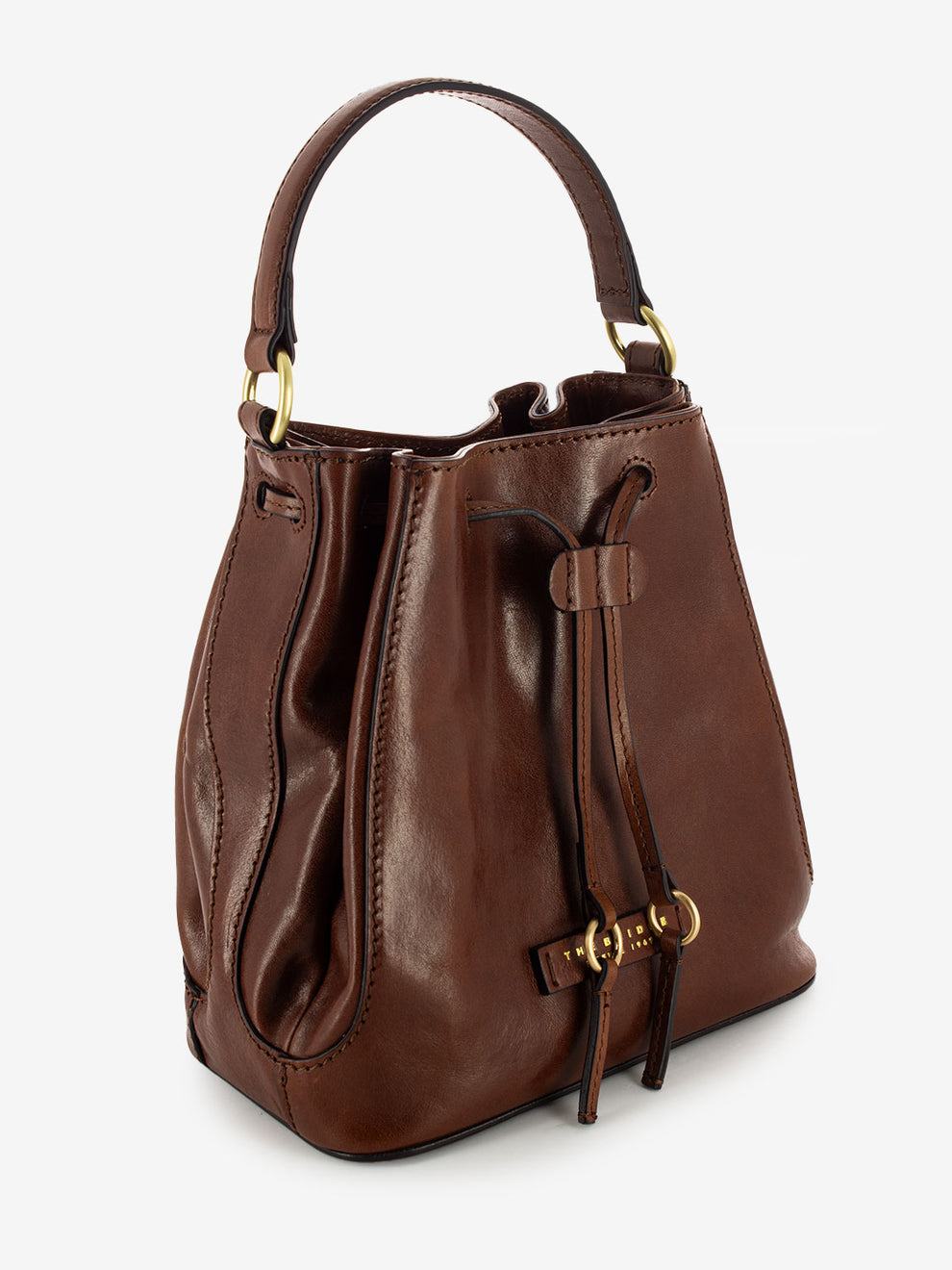 Fiammetta Bucket Bag in Brown Leather