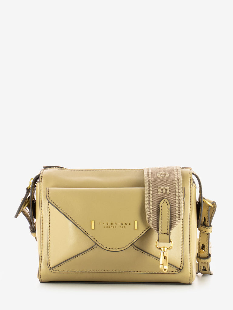 THE BRIDGE - Borsa Frida a tracolla in pelle beige