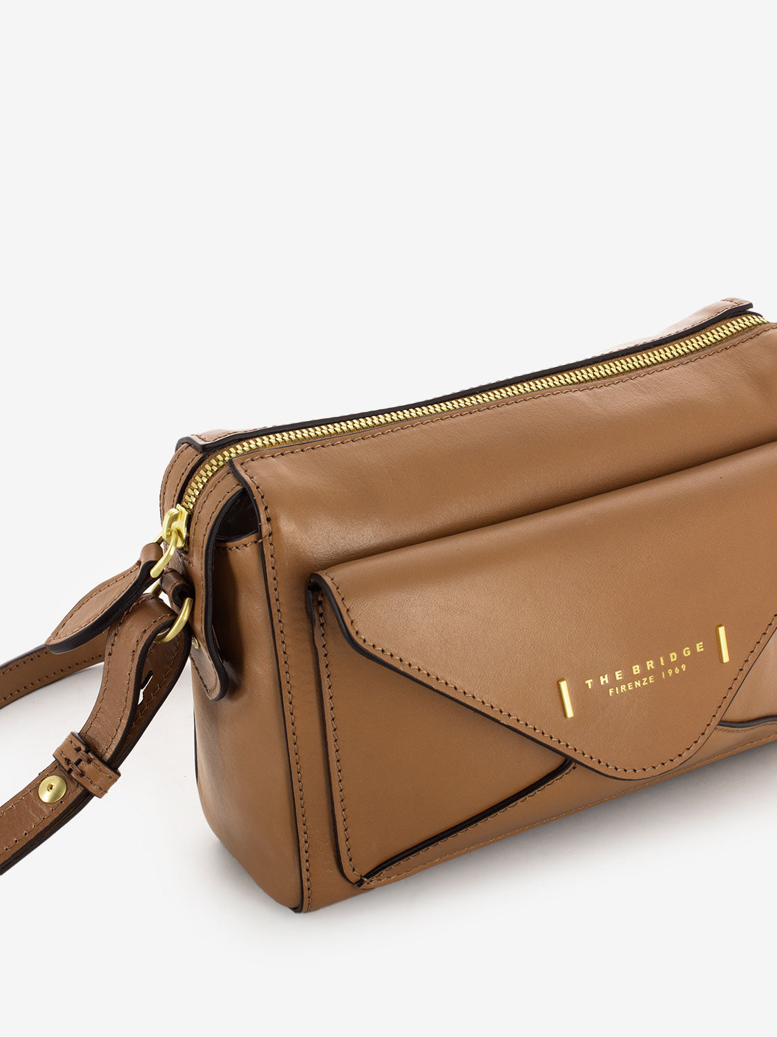 Borsa Frida a tracolla in pelle marzapane