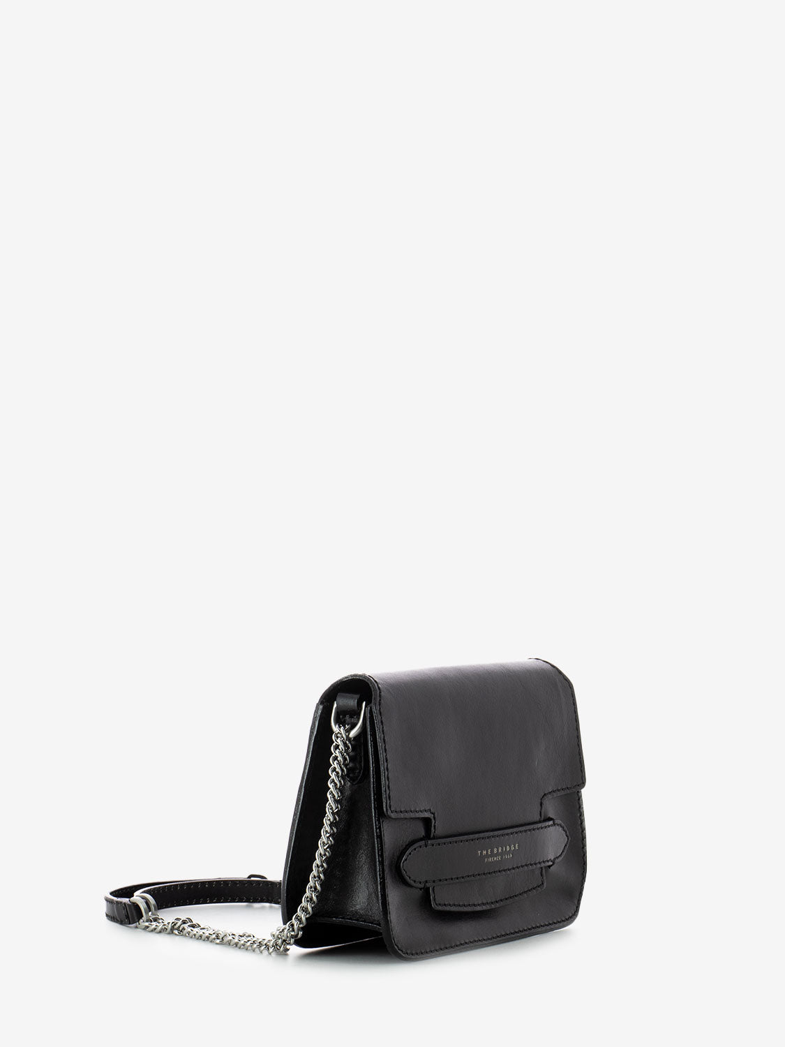 Borsa Lucrezia a tracolla in pelle nera