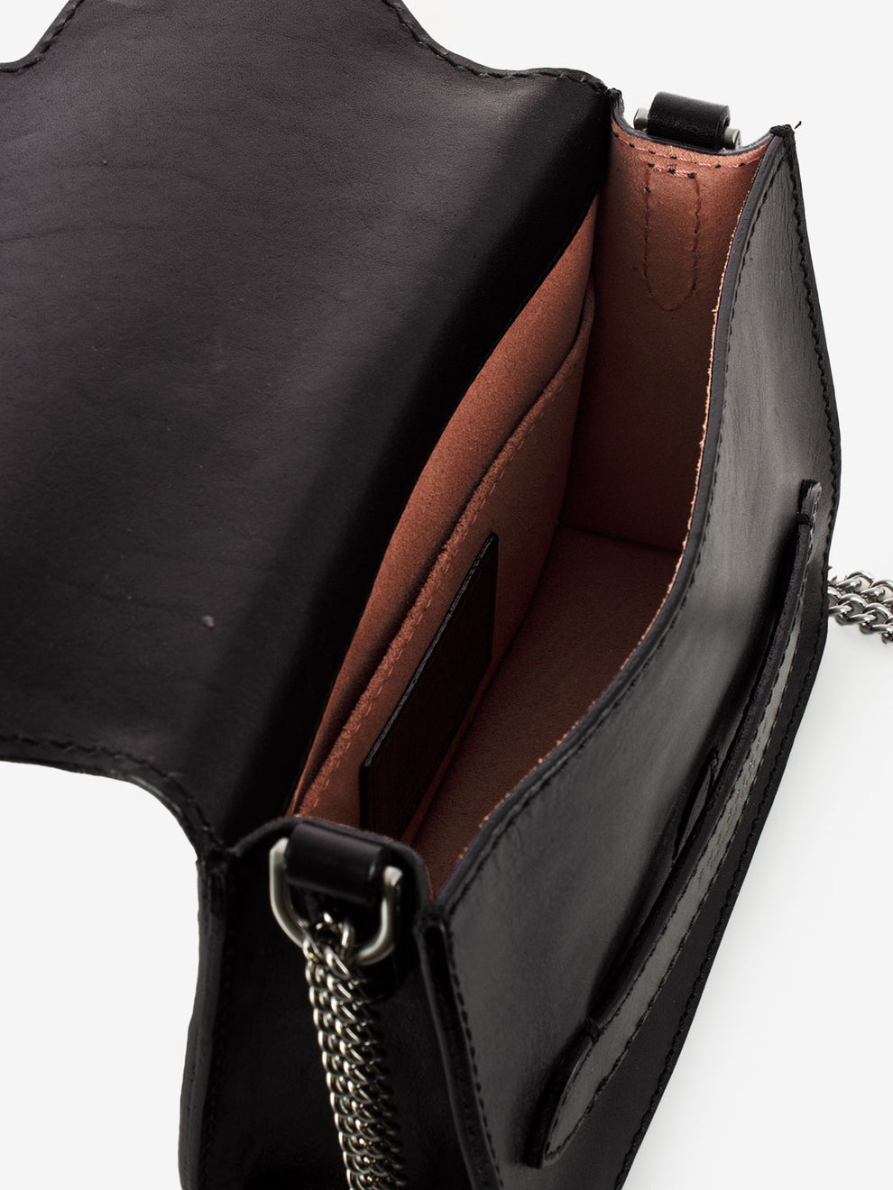 Borsa Lucrezia a tracolla in pelle nera