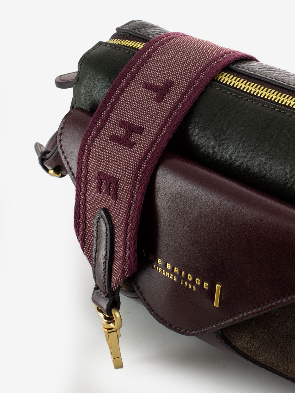 Camera case Frida bordeaux / verde / marrone
