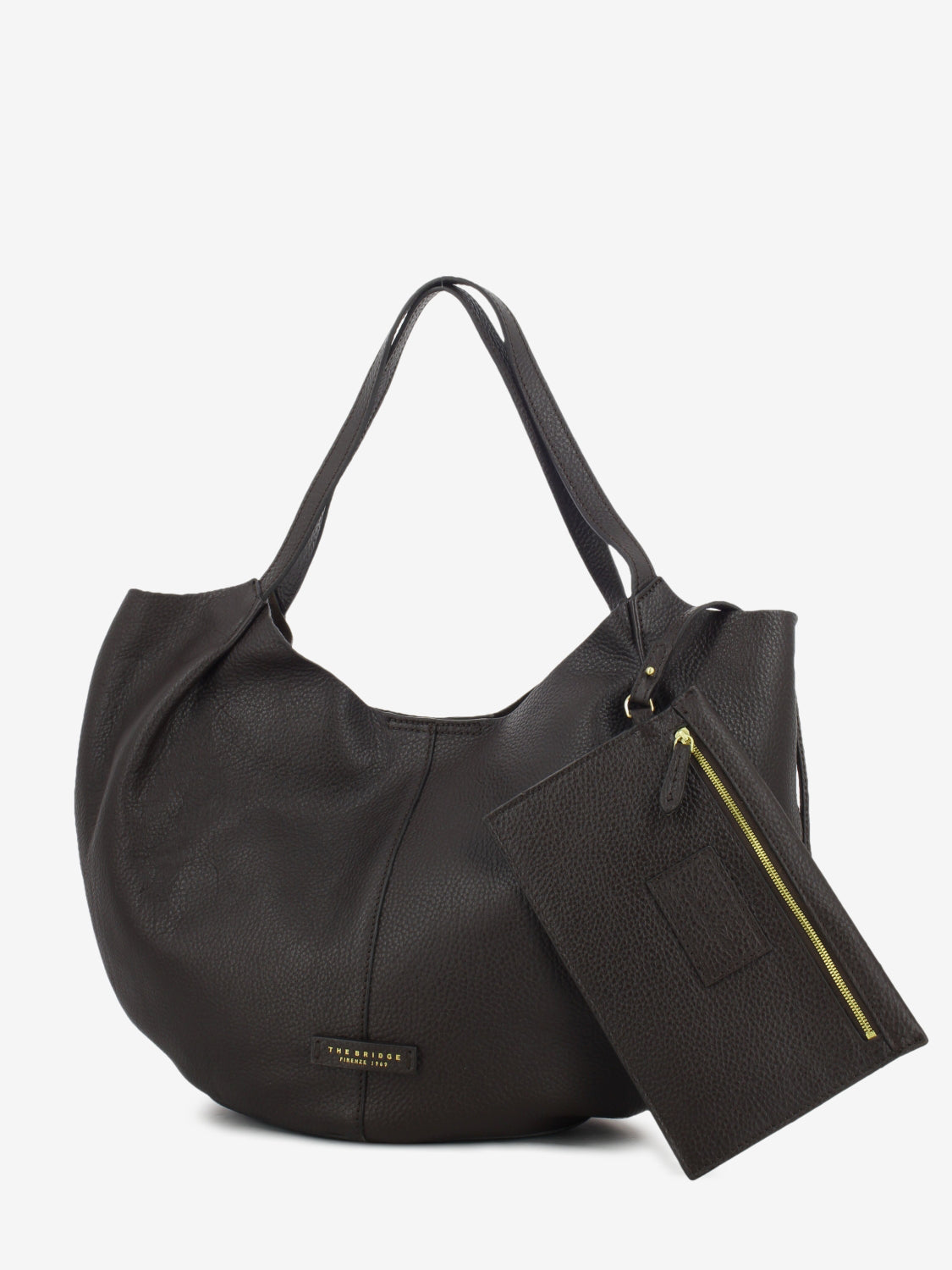 Shopper Marisa moka / gold