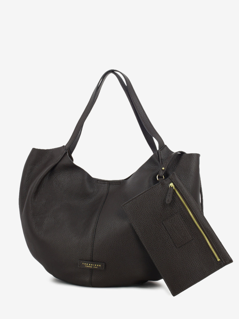 Shopper Marisa moka / gold