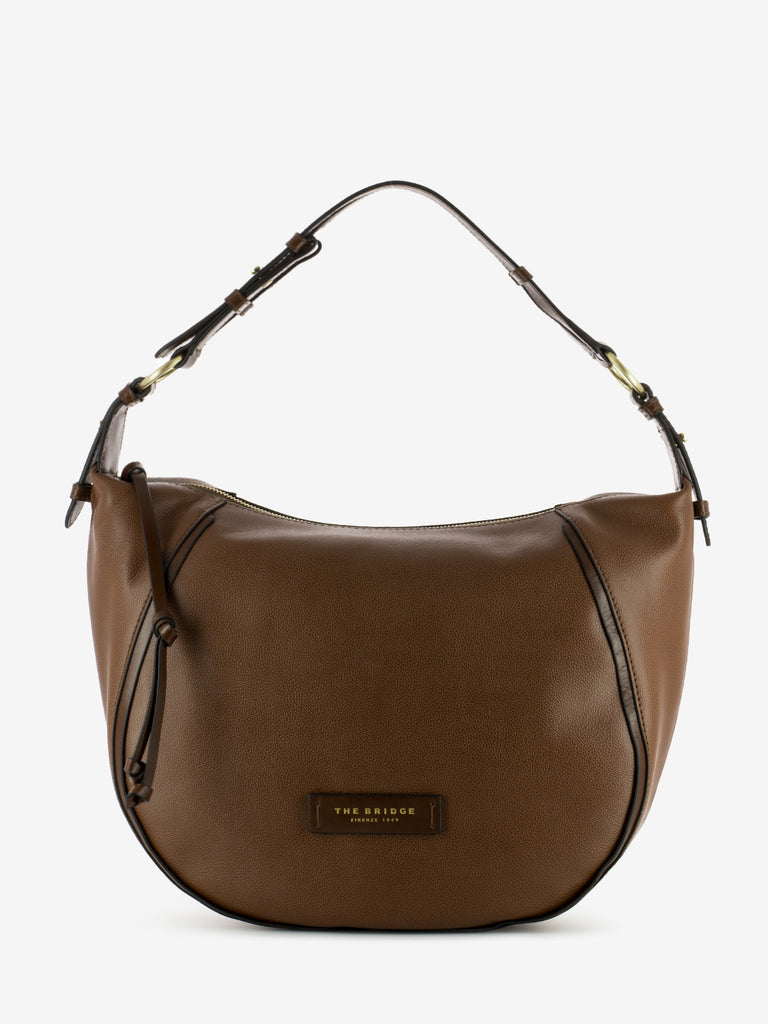 THE BRIDGE - Shoulder bag Hobo Domitilla marrone / oro