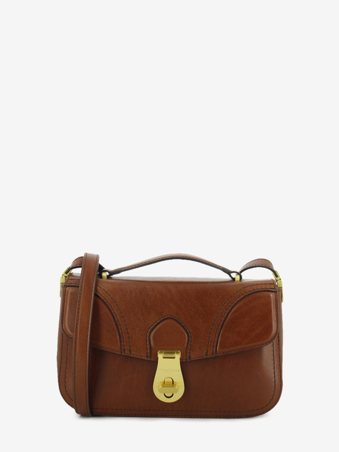 Mia brown / gold top handle