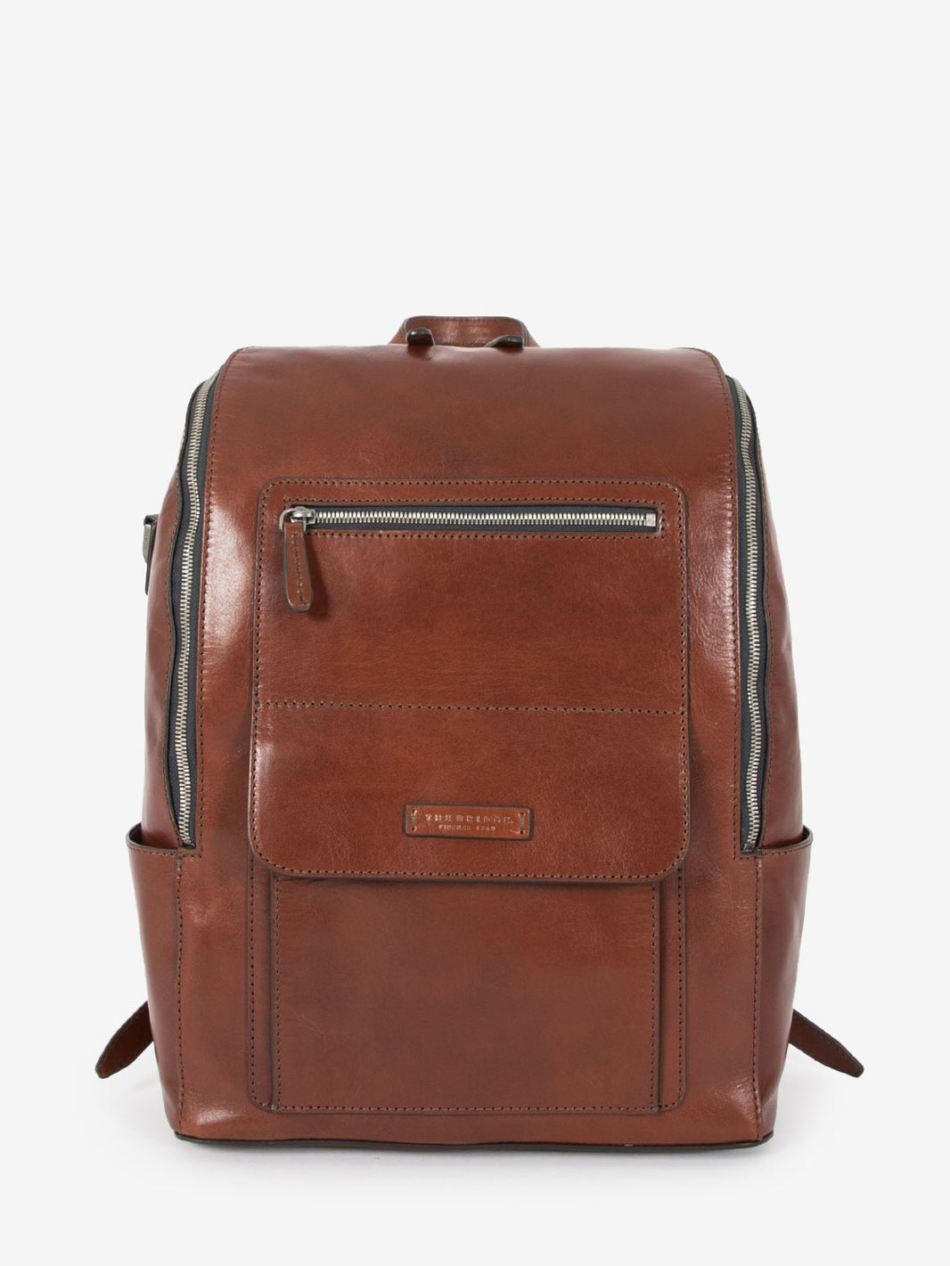 Zaino zip Alberto marrone / rutenio scuro