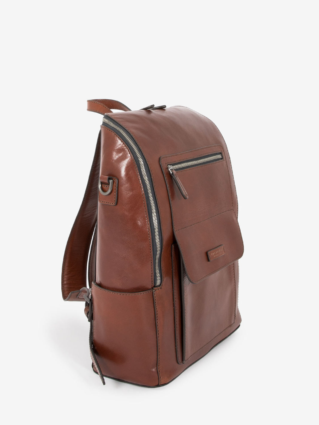 Zaino zip Alberto marrone / rutenio scuro