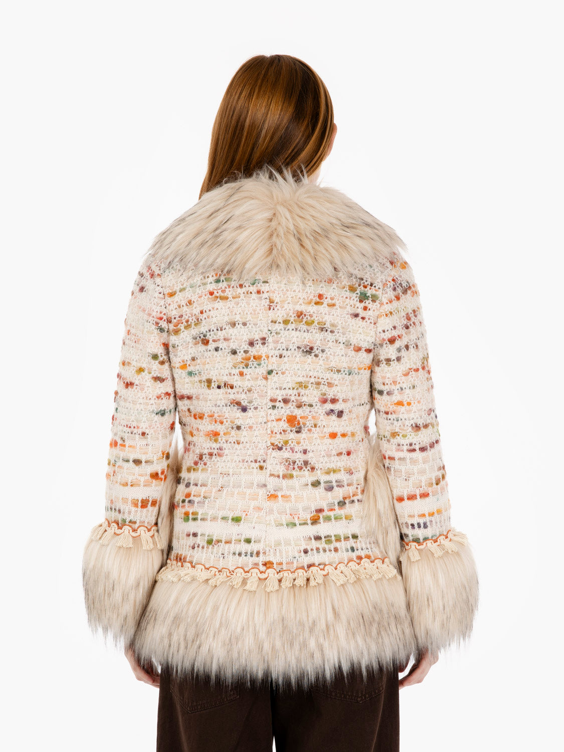 Clemence coat with cream fur
