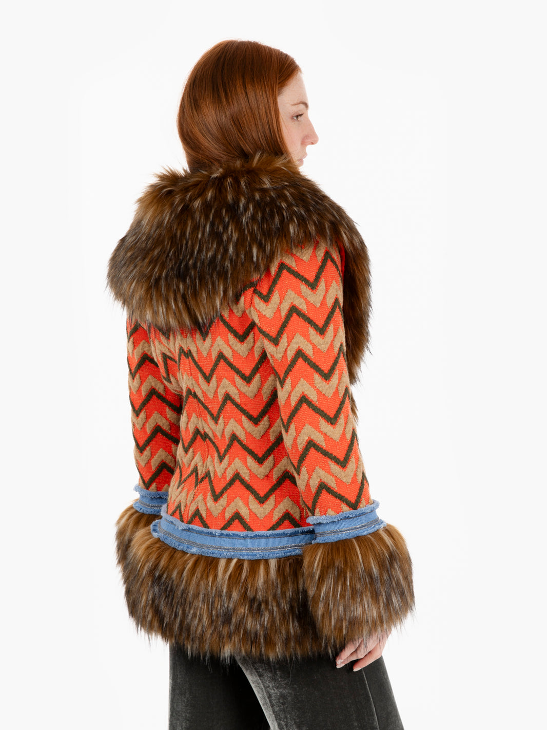 Cappotto corto Patrice alpaca e merina orange