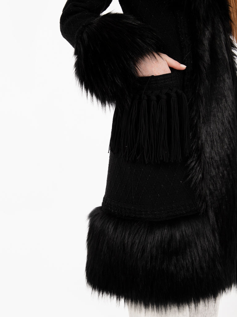 THE EXTREME COLLECTION - Cappotto Lorenza in alpaca black