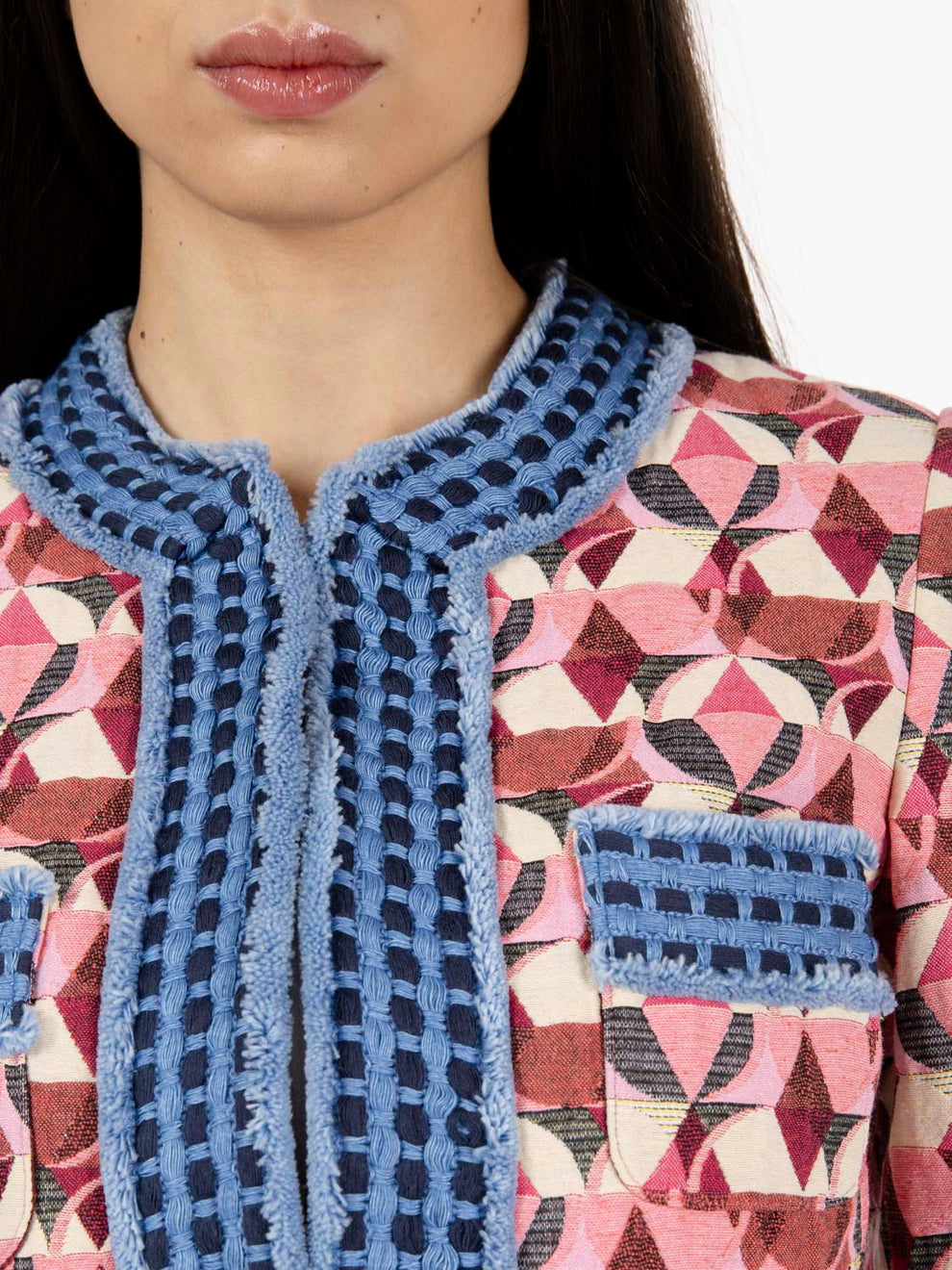 Giacca chanel Harlequin jacquard multicolor