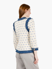 THE EXTREME COLLECTION - Giacca in tweed beige / blu