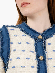 THE EXTREME COLLECTION - Giacca in tweed beige / blu