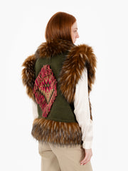 THE EXTREME COLLECTION - Gilet Alexandre in alpaca e merina verde