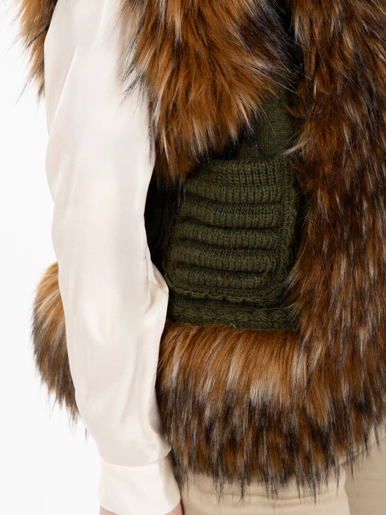 THE EXTREME COLLECTION - Gilet Alexandre in alpaca e merina verde