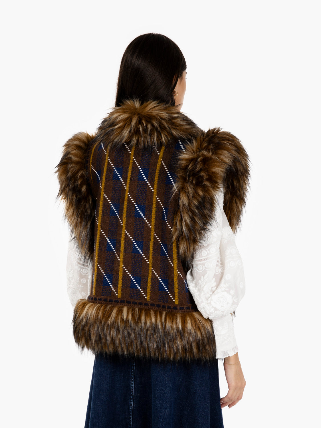Gilet Antoniette con pelo moro