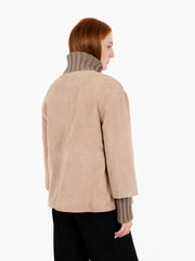 THE JACKIE LEATHERS - Cappa Ixia scamosciata beige