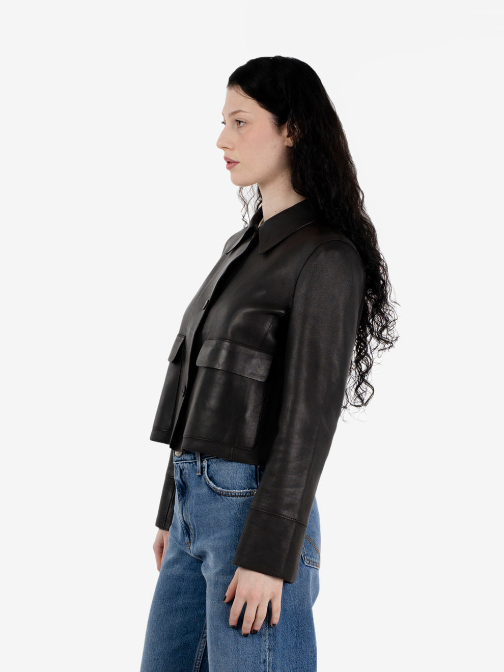 Giacca in pelle Malaga dark brown