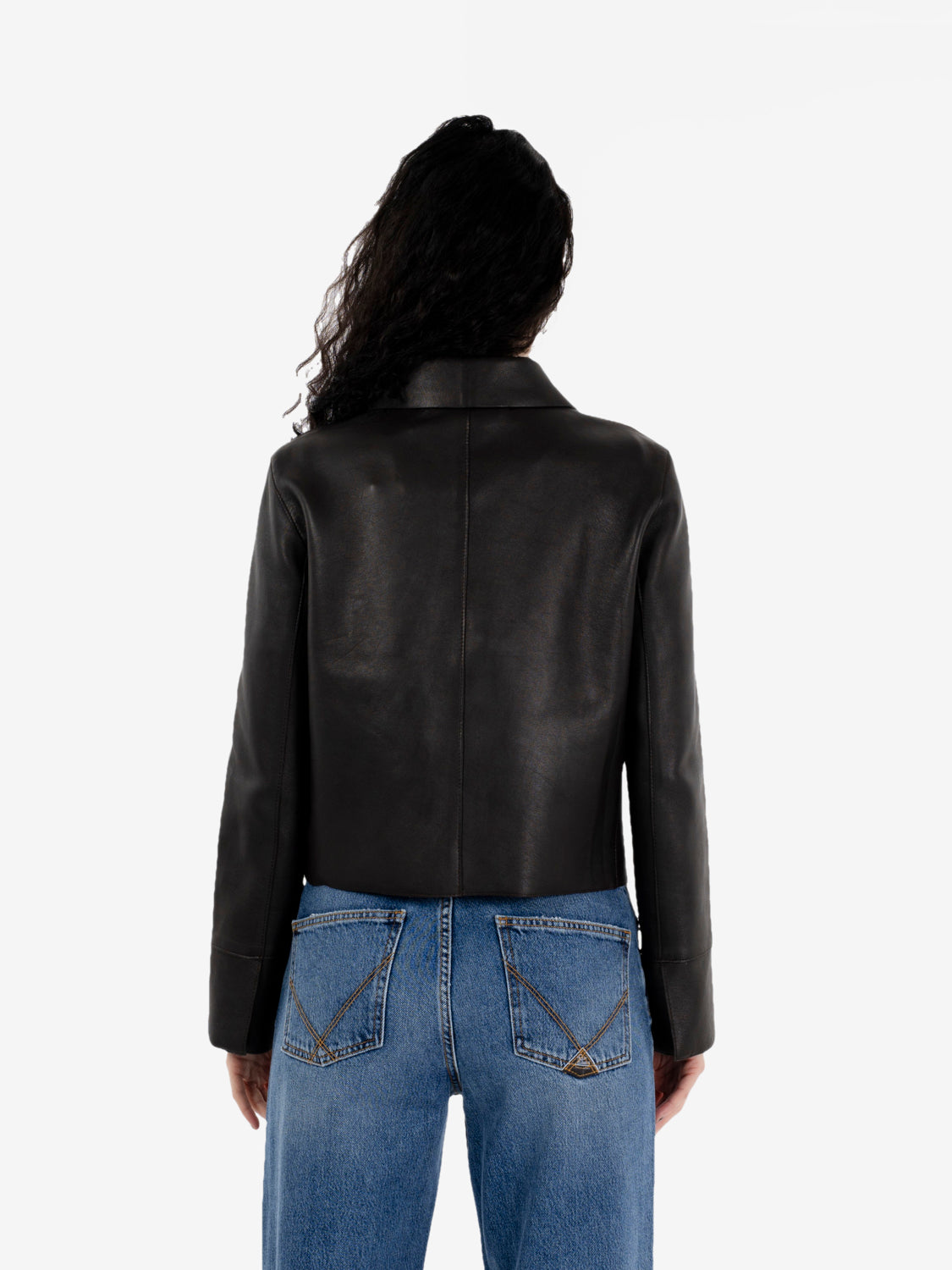 Giacca in pelle Malaga dark brown