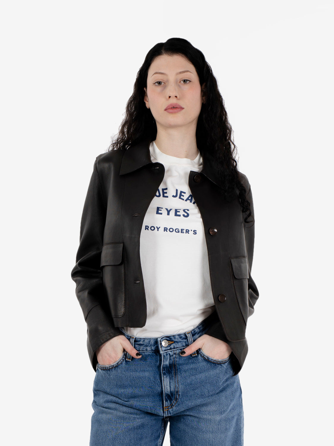 Giacca in pelle Malaga dark brown