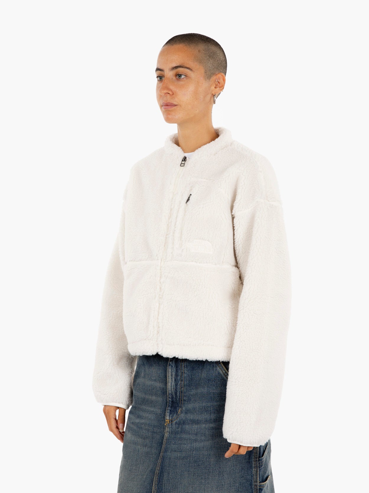 Extreme pile full zip white
