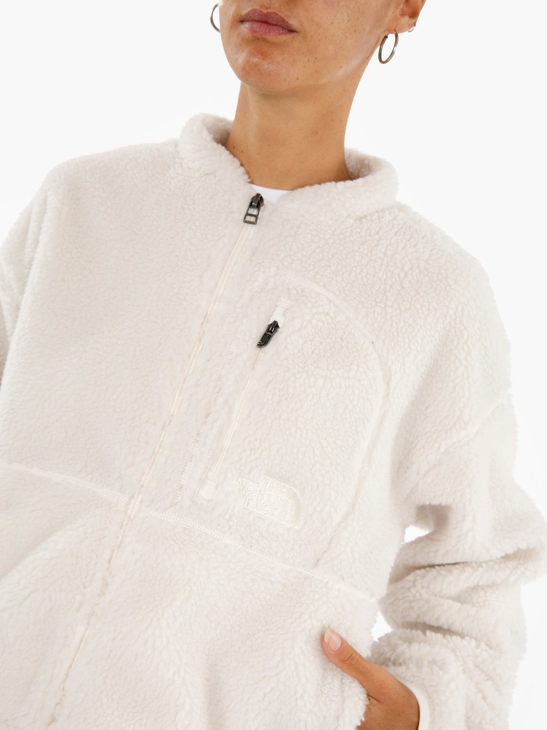 Extreme pile full zip white
