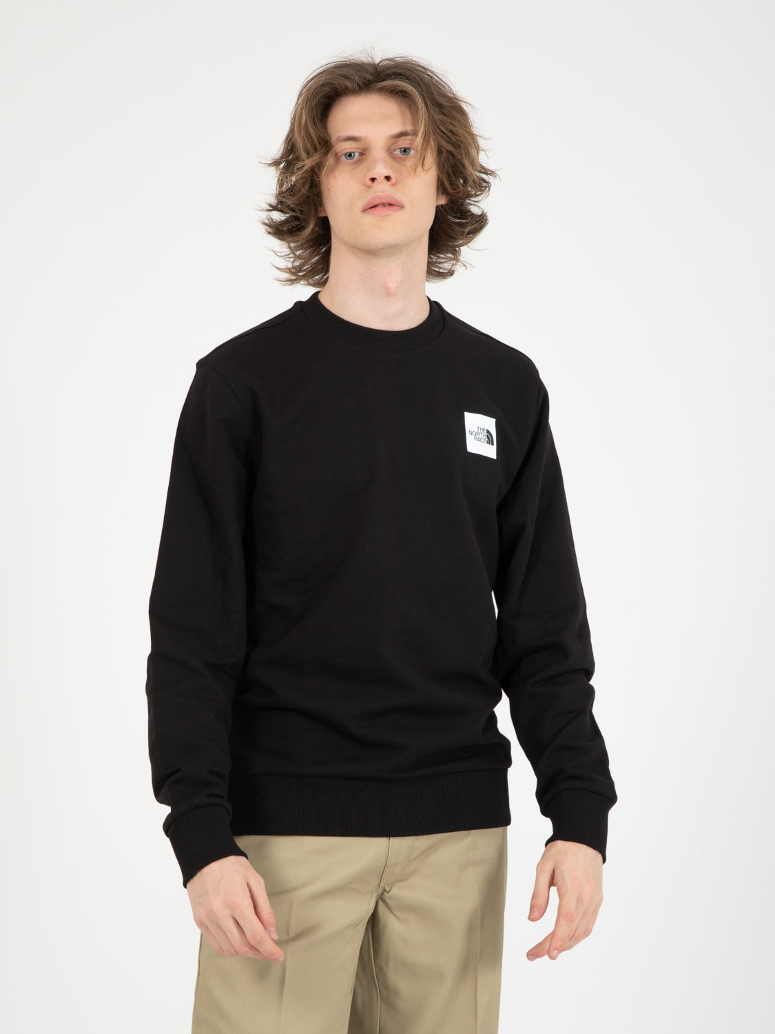 TNF black crew logo summer sweatshirt