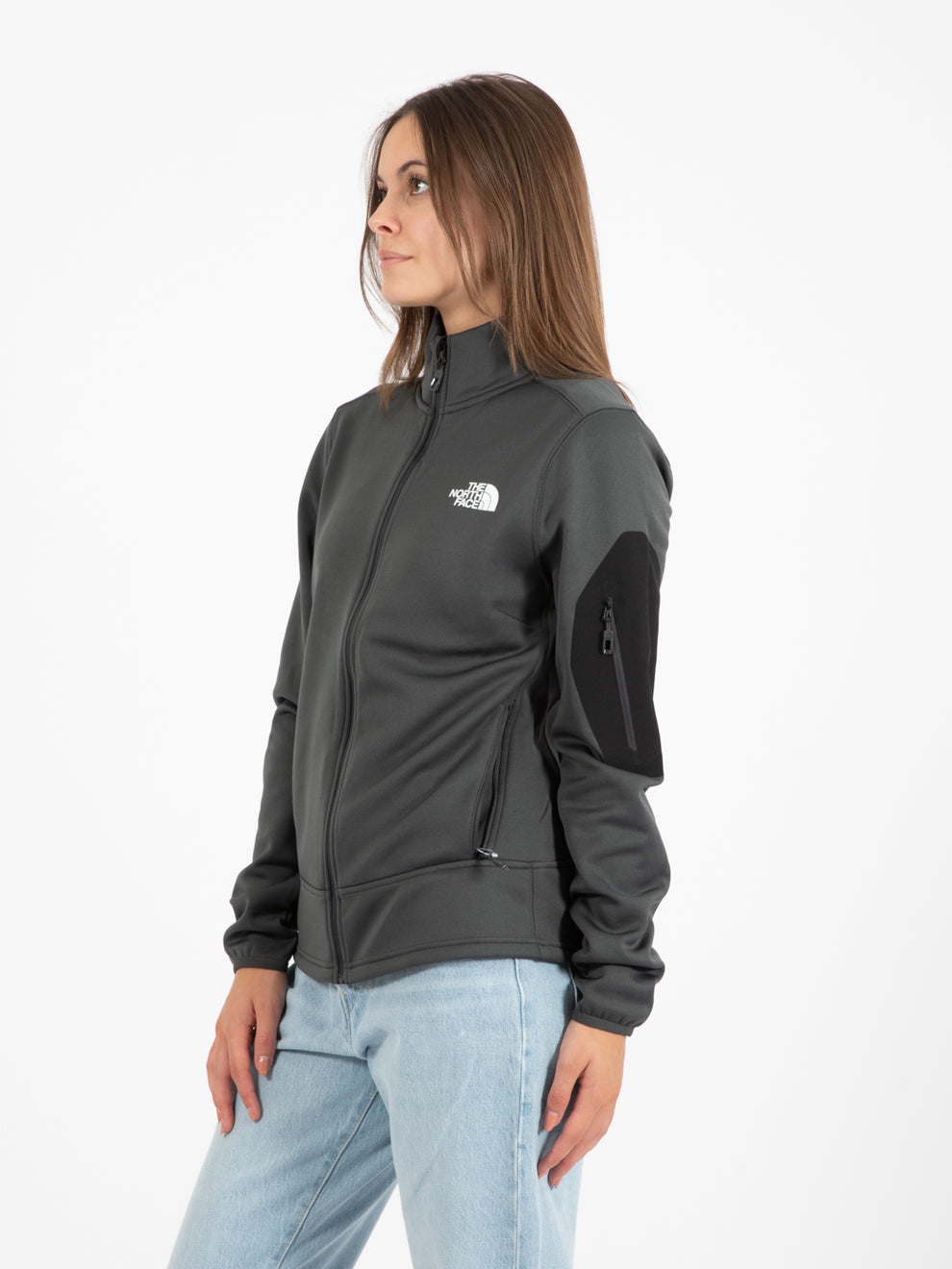 Felpa W Mistyescape Fleece asphalt grey / TNF black