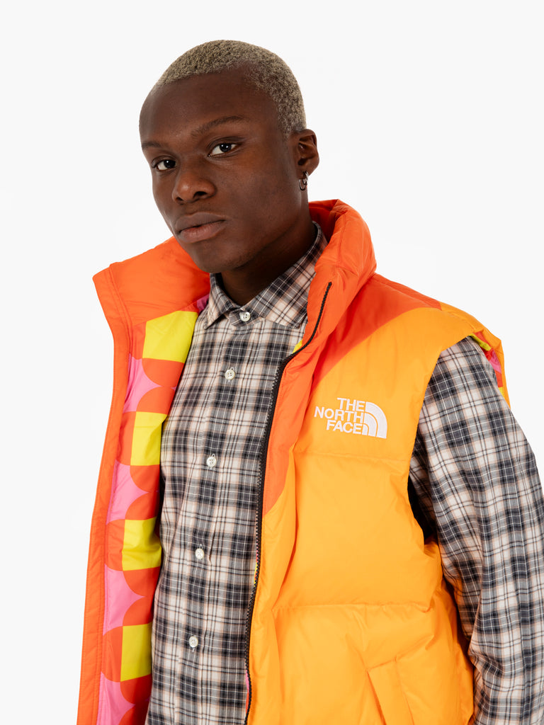 North face orange vest online