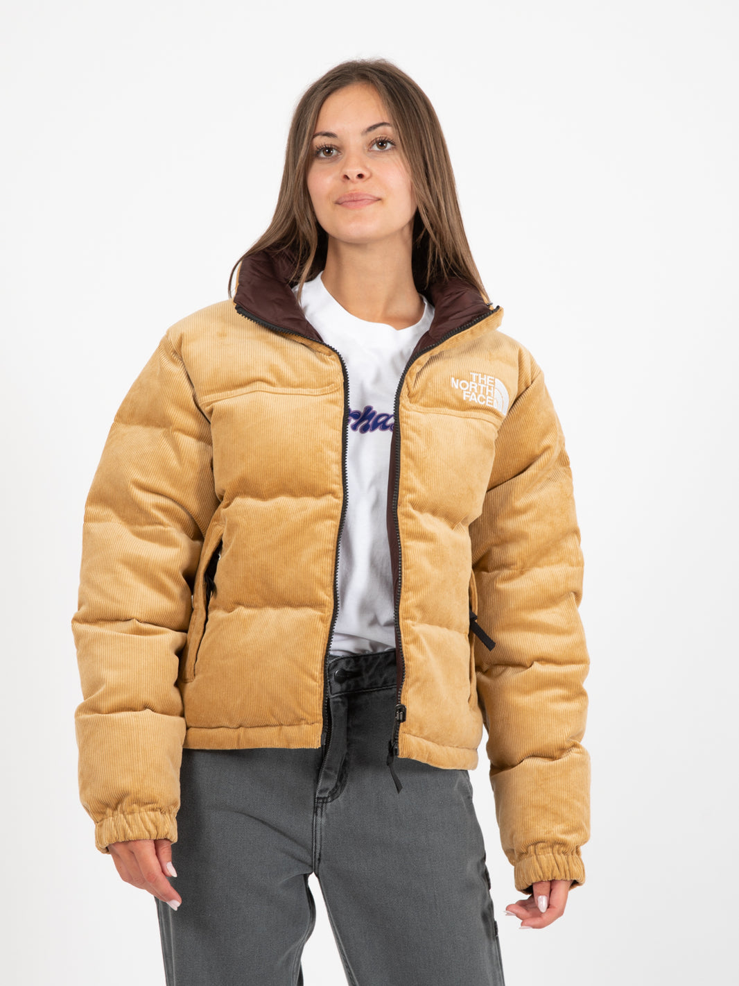 Giubbotto W92 reversible nuptse almond / brown