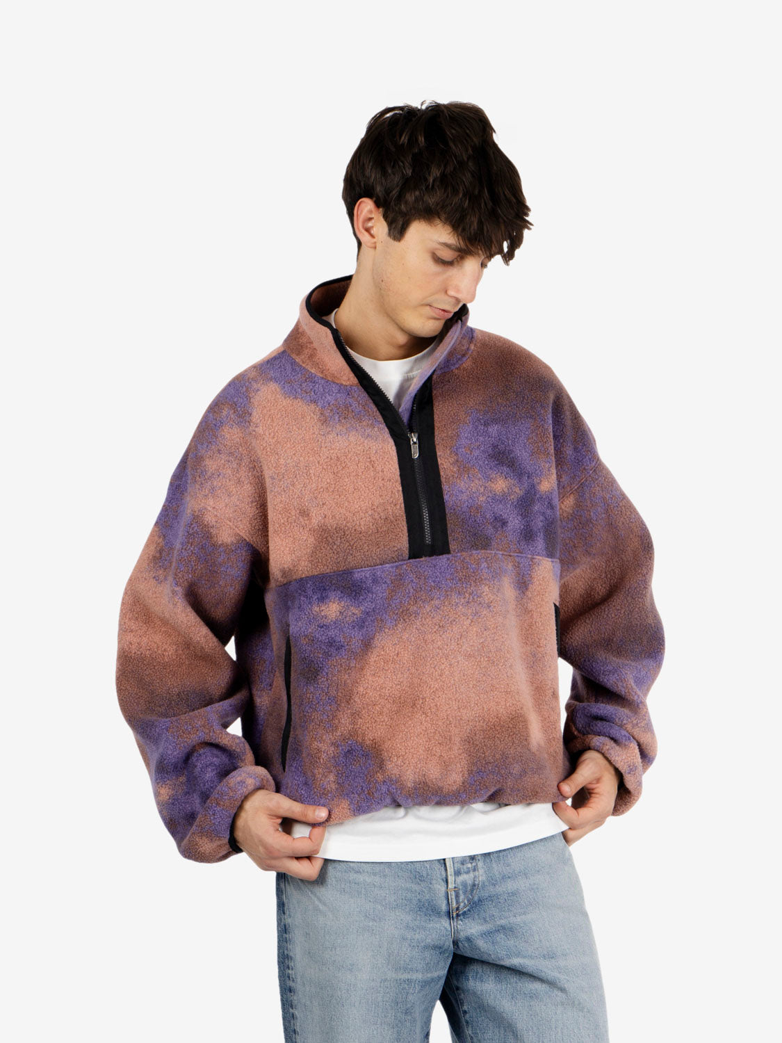 Pile con mezza cerniera TNF™ Red Box Printed Grounded Plum