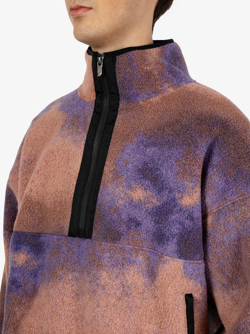 Pile con mezza cerniera TNF™ Red Box Printed Grounded Plum