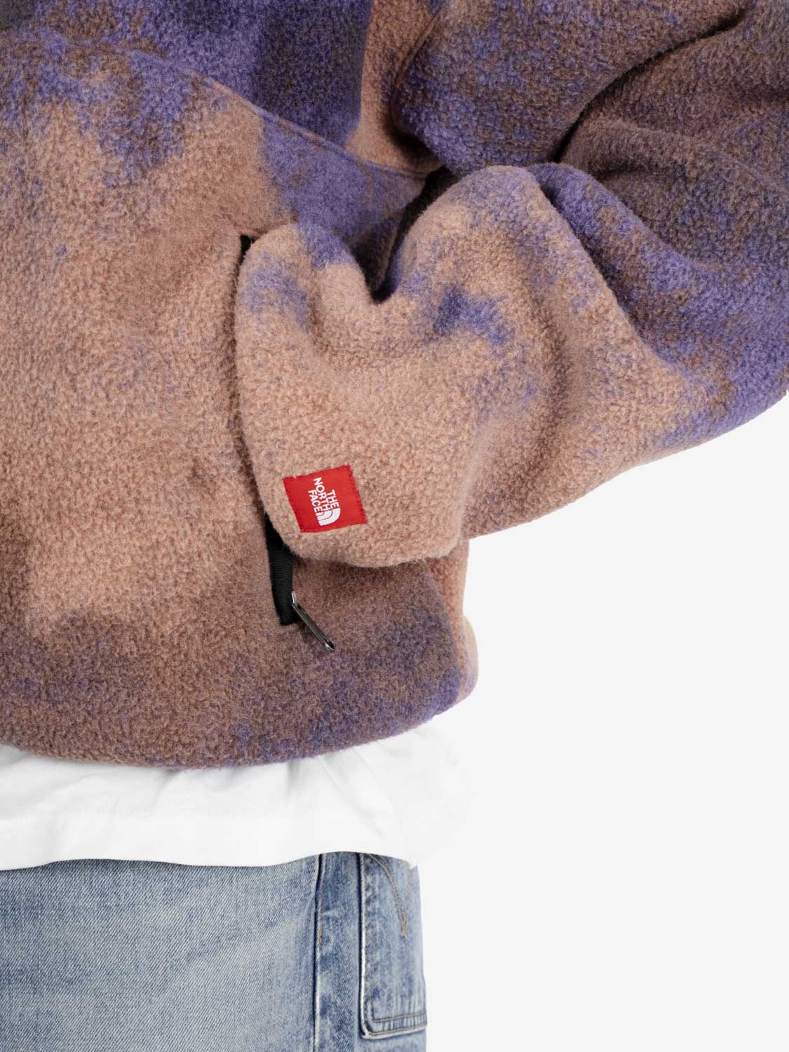 Pile con mezza cerniera TNF™ Red Box Printed Grounded Plum