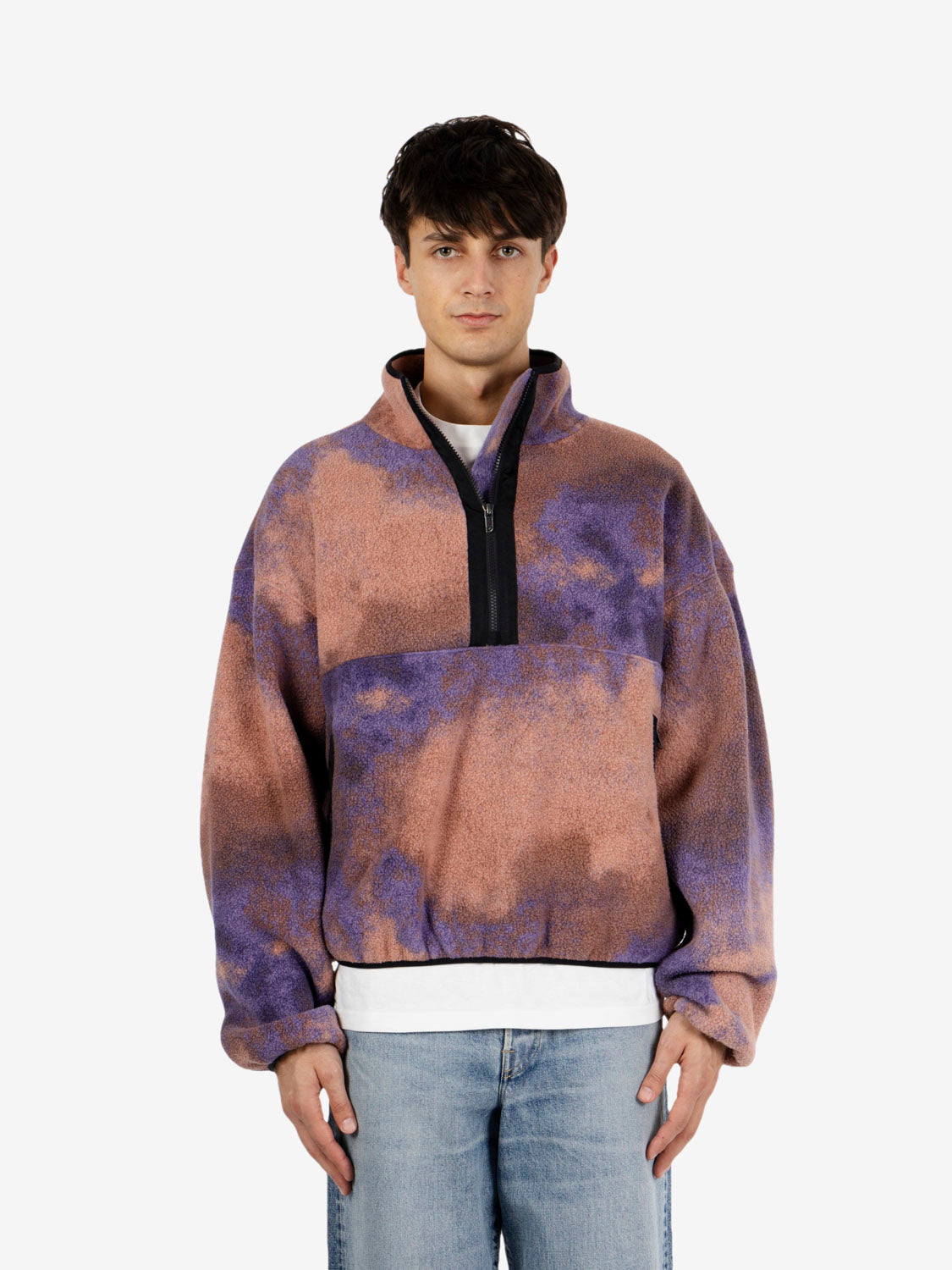 Pile con mezza cerniera TNF™ Red Box Printed Grounded Plum