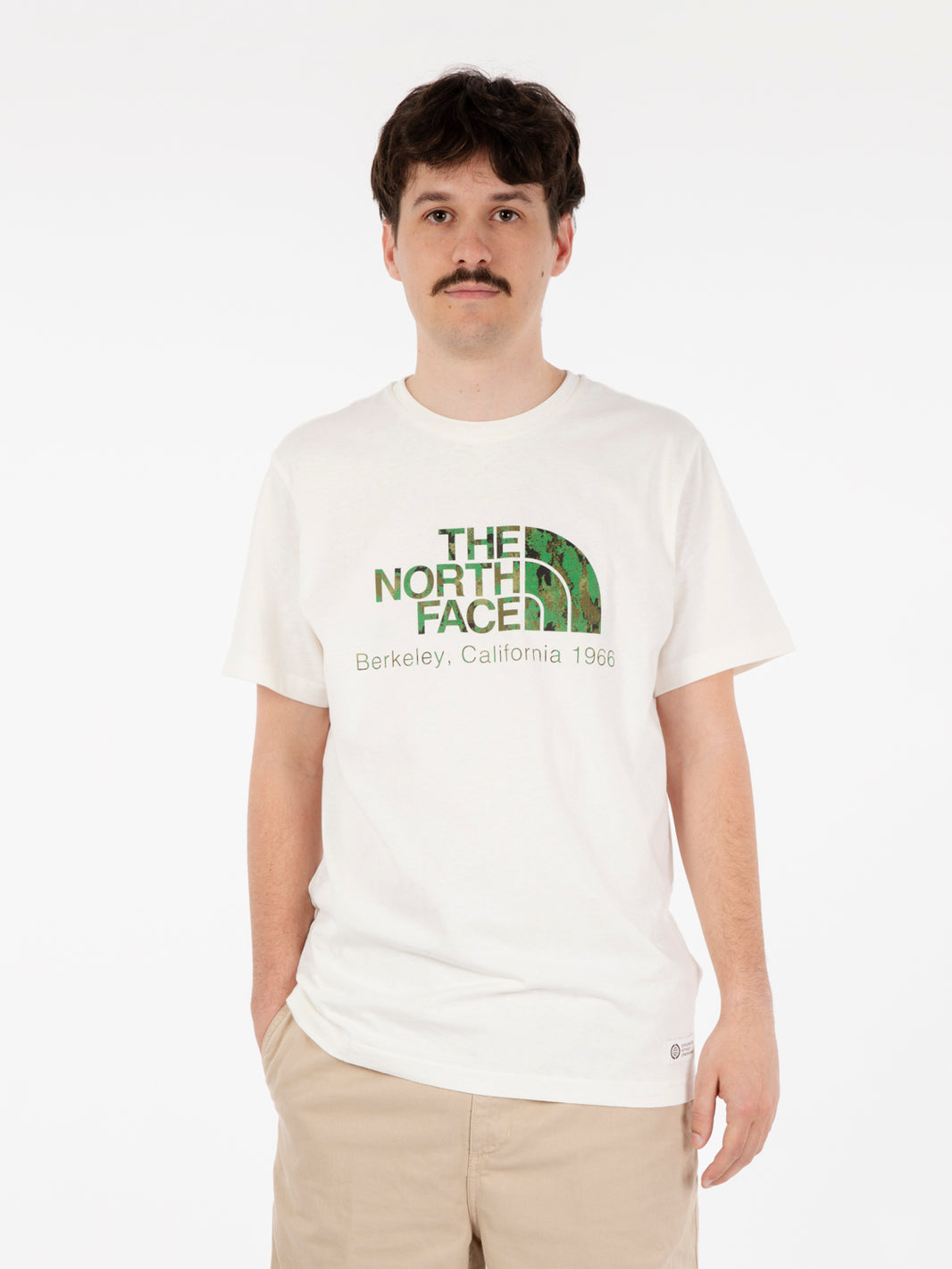 Berkeley California t-shirt s/s scrap white dune