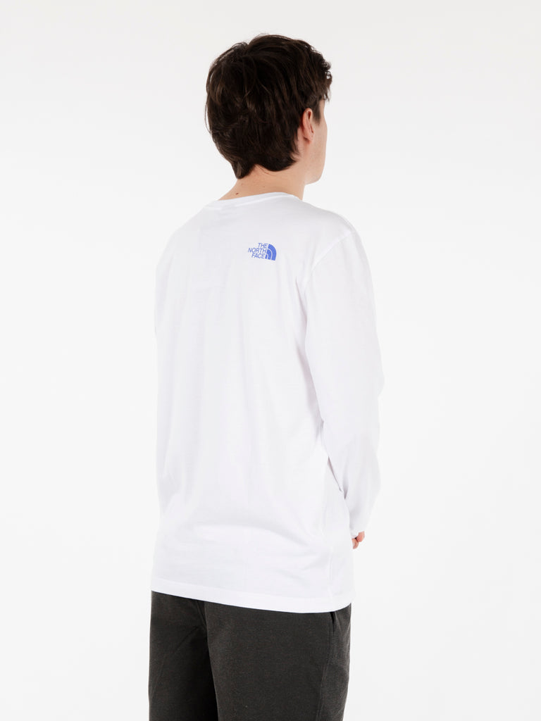 THE NORTH FACE - T-shirt l/s Mountain play tnf white