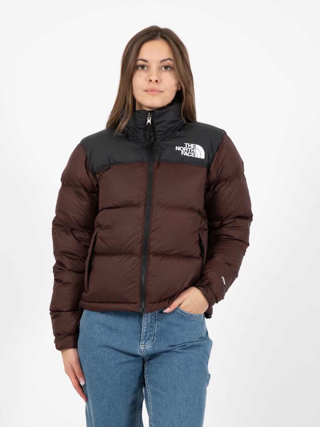W 96 Retro Nuptse jacket coalbrown / tnfblack