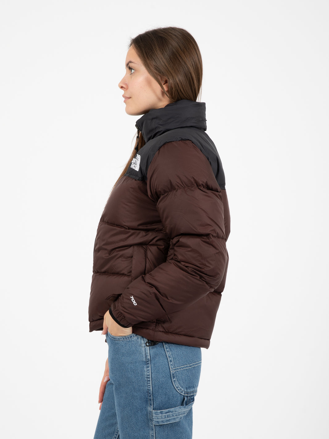 W 96 Retro Nuptse jacket coalbrown / tnfblack