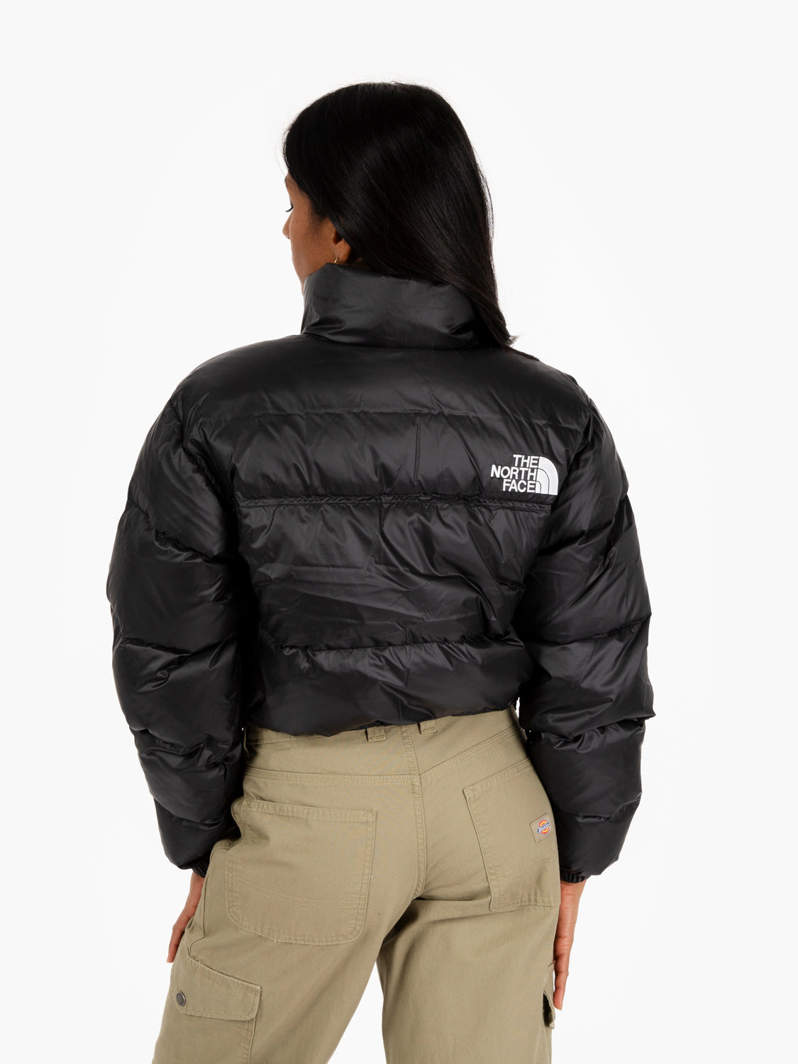 W Nuptse short jacket TNF black