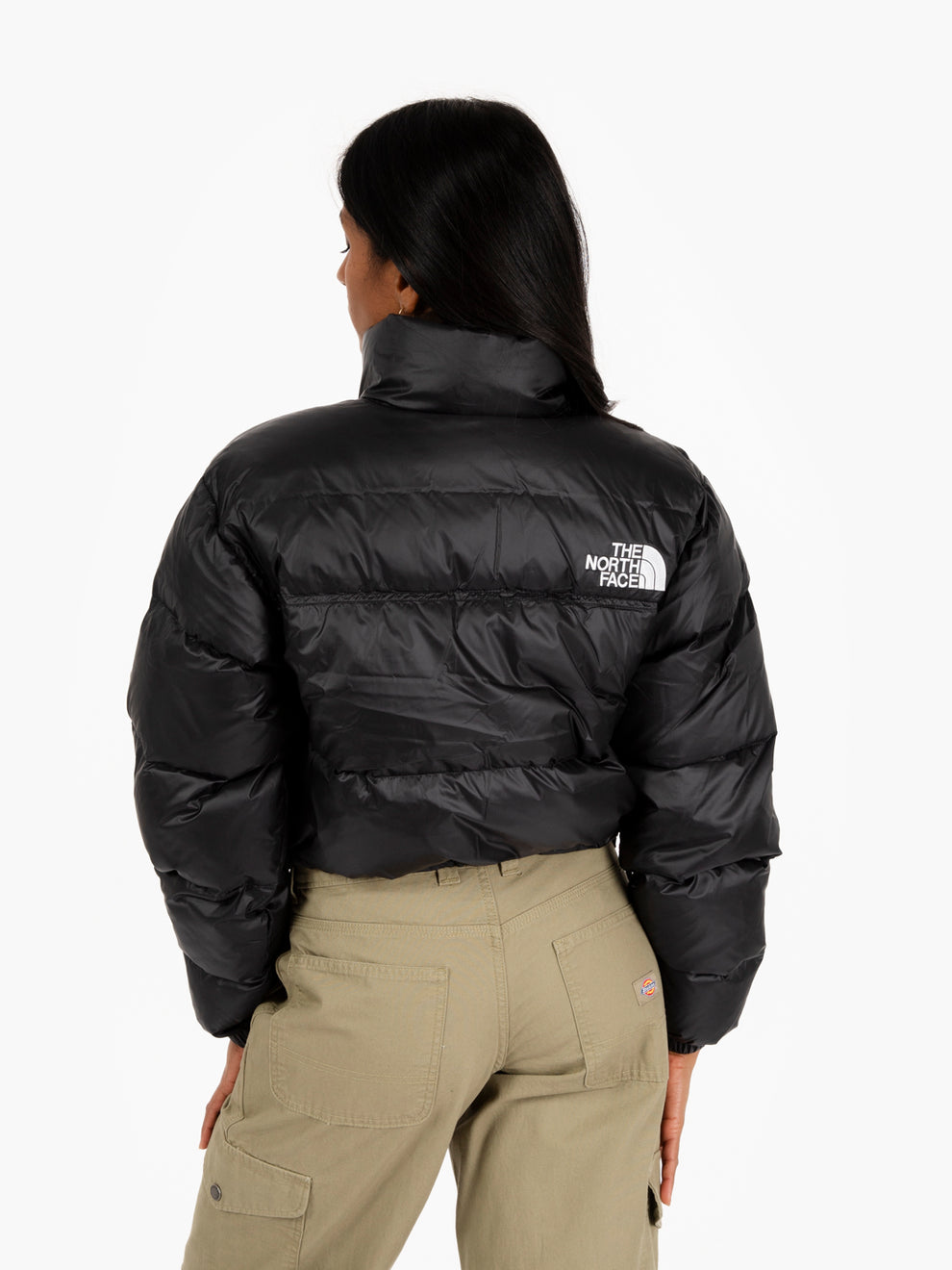 W Nuptse short jacket TNF black
