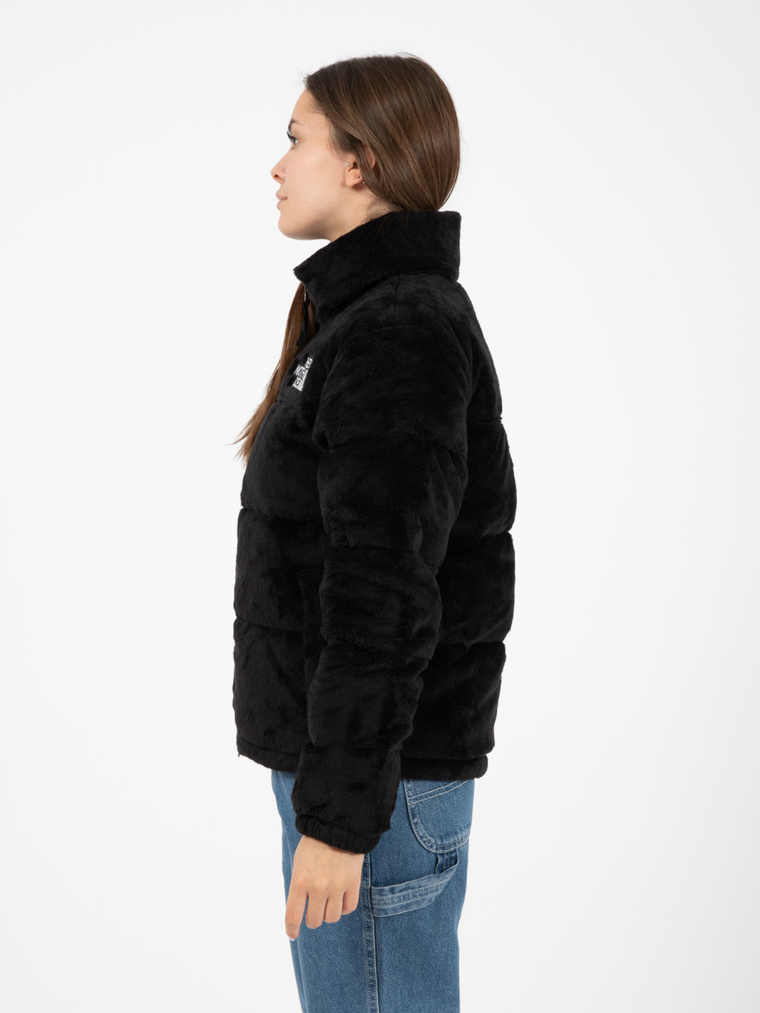 W Versa Velour Nuptse tnf black