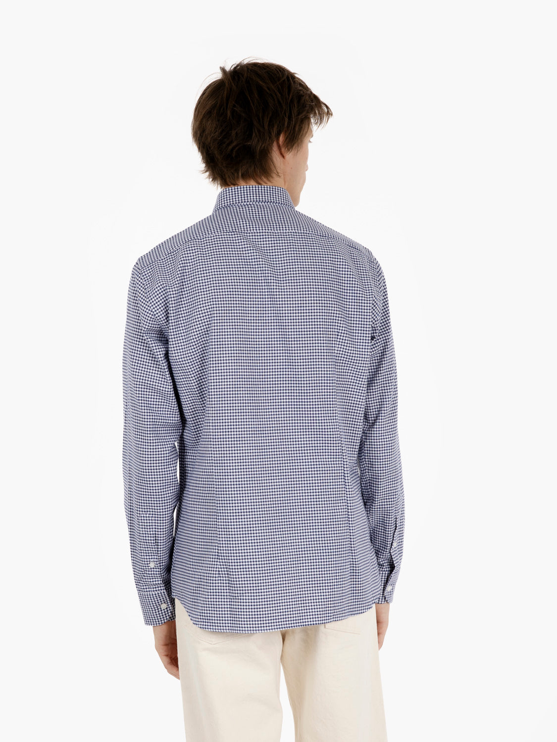 Camicia a quadretti blu / bianco