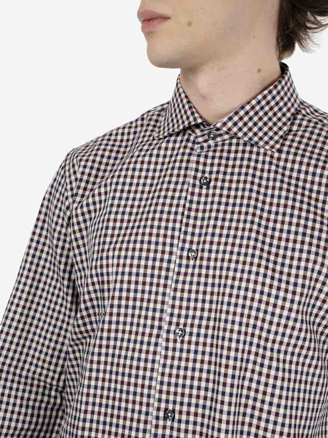 Camicia a quadri bordeaux / blu