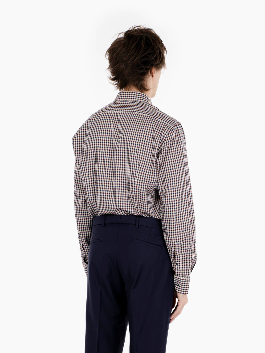 Camicia a quadri bordeaux / blu