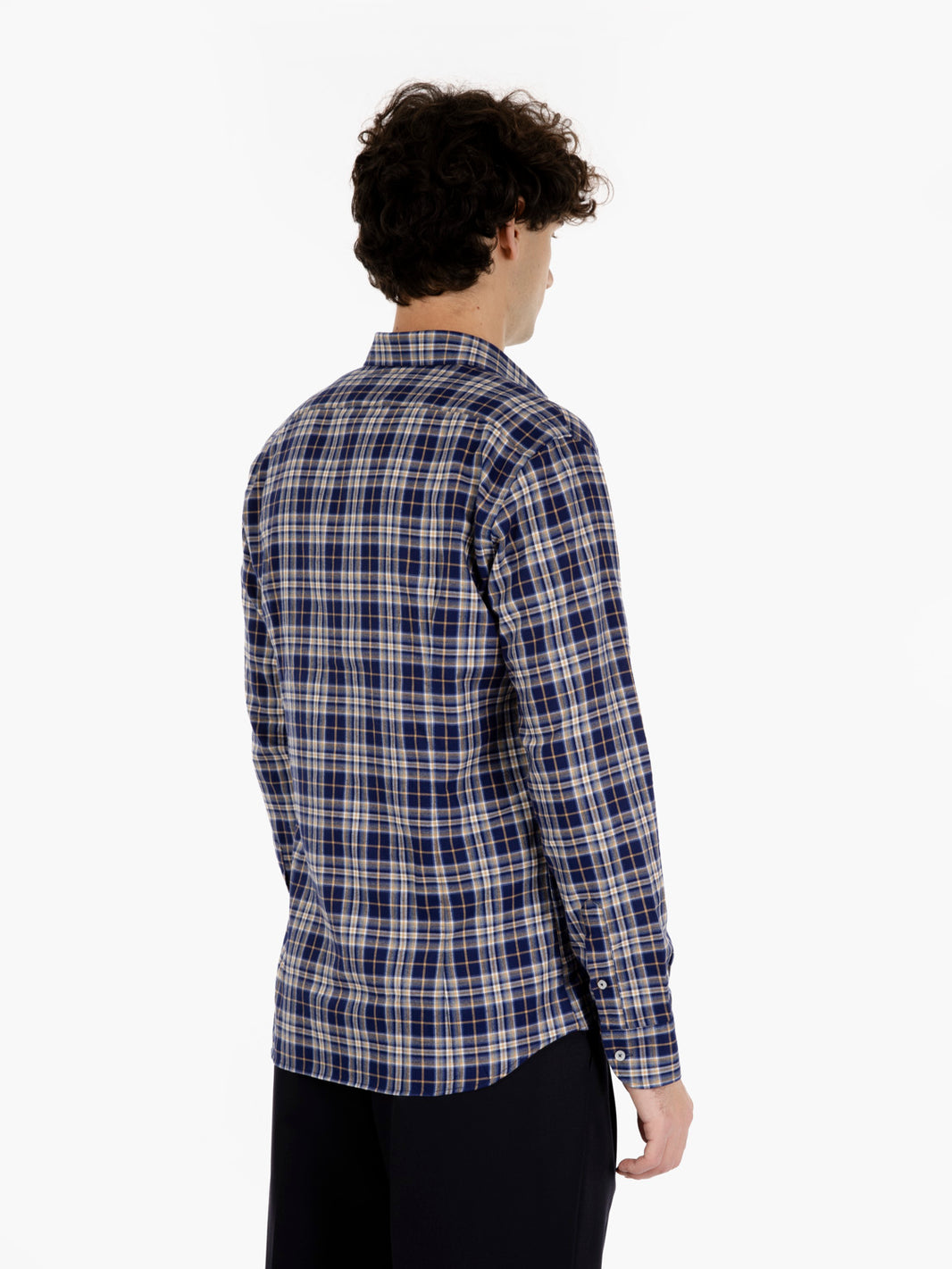 Blue/Beige Flannel Check Shirt