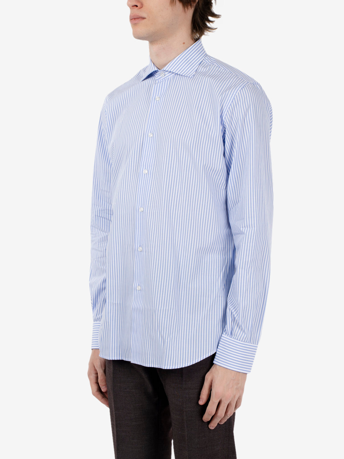 Camicia a righe azzurro / bianco